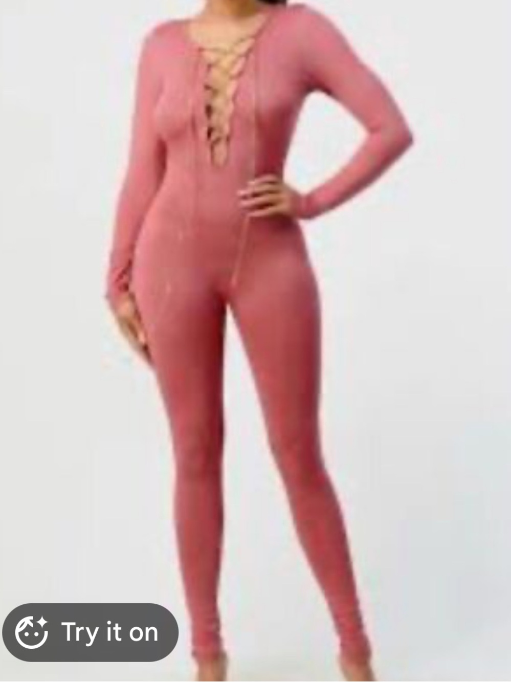 SJL Apparel Women’s Catsuit Hot Pink Jumpsuit Sz M